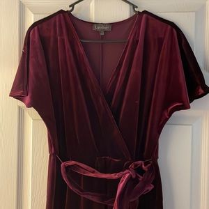 Velvet wrap dress